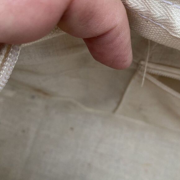 Bamboo Wood Slat Lined Purse, Handbag With Wood Handles  Rectangle 13x6x4 - Picture 9 of 10